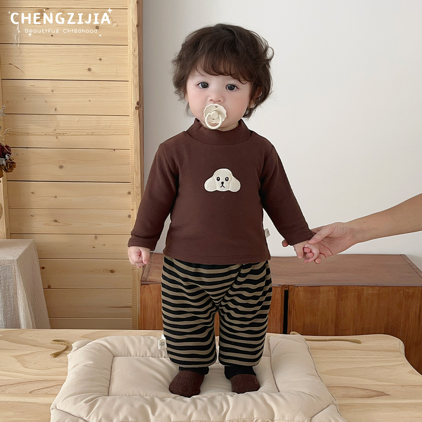 男童冬款加绒保暖打底衫男宝宝洋气加厚长袖上衣T恤婴儿内搭衣服,淘宝优惠券,粉丝福利购,淘宝优惠卷