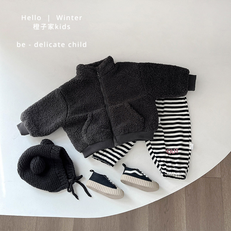 婴儿加绒外套男童冬装新款冬季保暖棉服女宝宝加厚羊羔毛上衣童装,淘宝优惠券,粉丝福利购,淘宝优惠卷