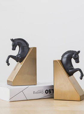 元素古铜色欧式风样板房摆件书档