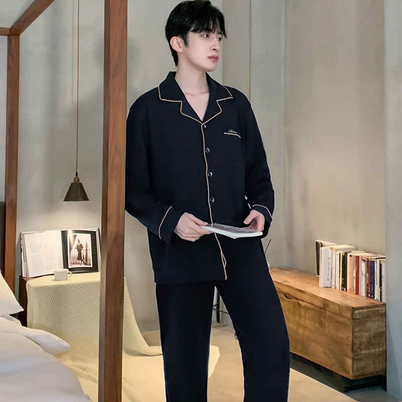 男士长袖纯棉春秋2023年新款睡衣 怀尔蔚卡卡睡衣/家居服套装