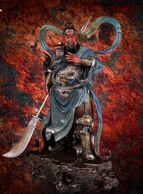 东来紫黄铜伽蓝韦陀家居精工叠染轻奢高档客厅工艺品京铜家用摆件