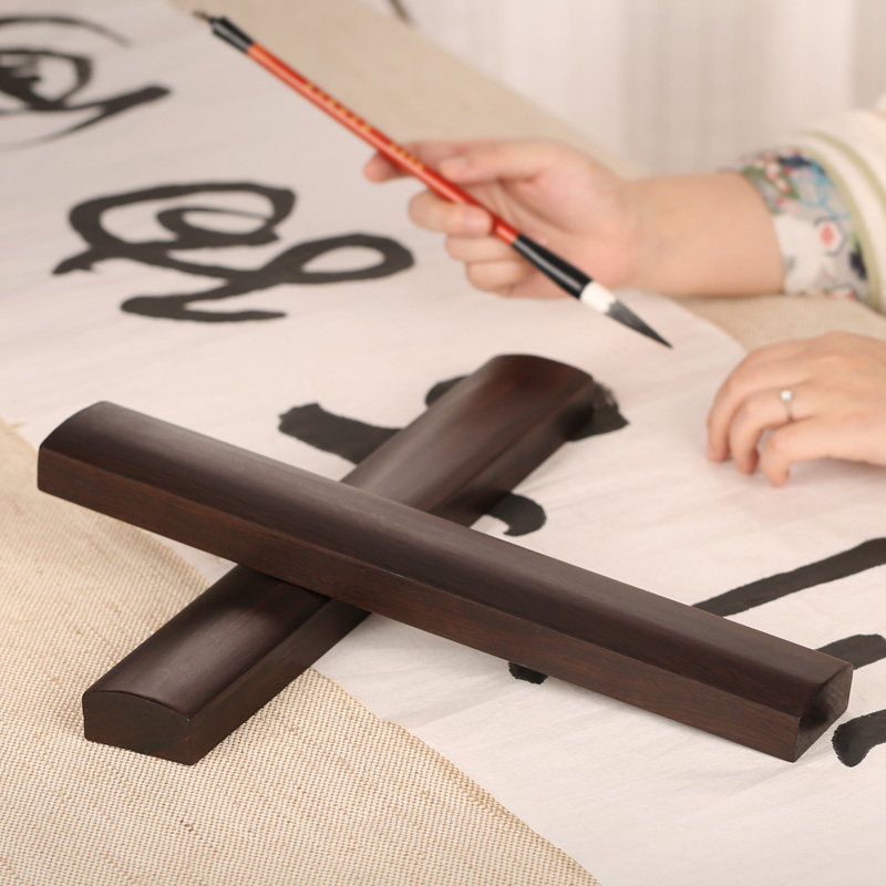 黑檀木镇纸镇尺定制刻字 写毛笔字的镇尺压书正尺压书石字压条 国画书镇实木制书法专用压纸文房四宝用品摆件,淘宝优惠券,粉丝福利购,淘宝优惠卷