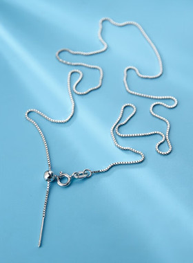 专柜18K金彩金项链女玫瑰金素链黄金裸链无吊坠锁骨链细配饰链子