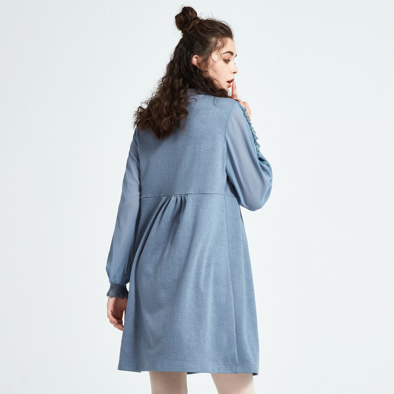 孕之彩法式孕妇春秋中长款潮连衣裙 孕之彩服饰连衣裙