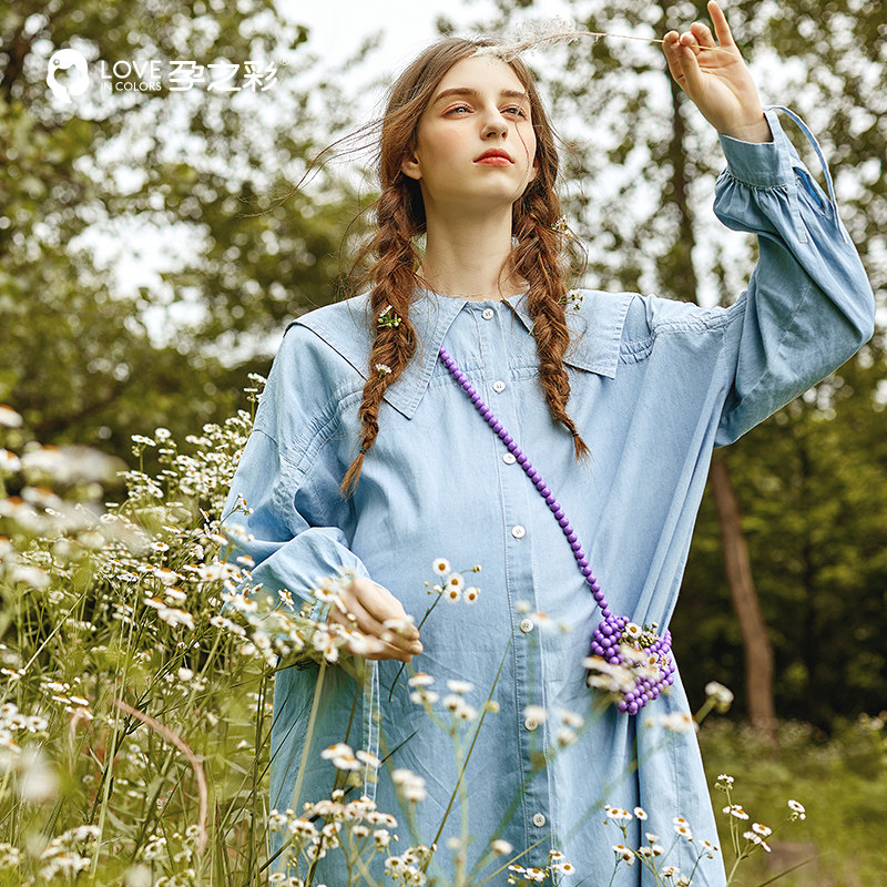 孕之彩遮肚不显怀洋气春秋款连衣裙 孕之彩服饰连衣裙