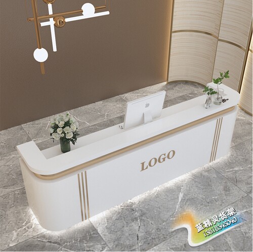 定制服装店网红收银台小型酒店柜台公司吧台接待台异形美容院前台 - 图0