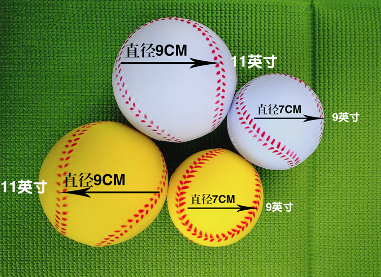 2只装实心垒球中小学生训练考试比赛初学者专用海绵PU发泡棒球 - 图1