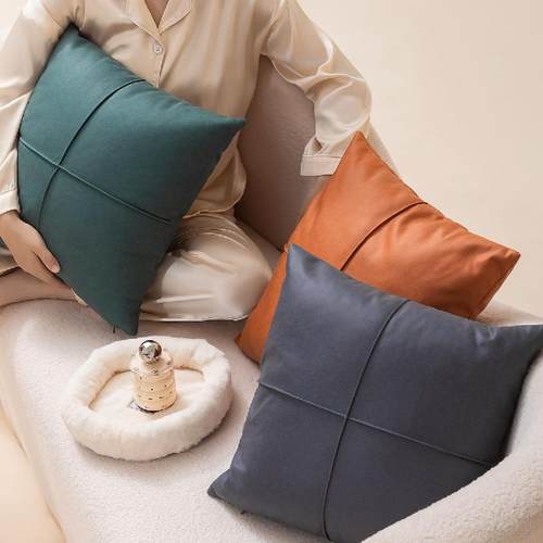 水星北欧简约十字靠垫办公室靠枕腰靠床头靠背汽车腰靠垫腰枕垫 - 图2