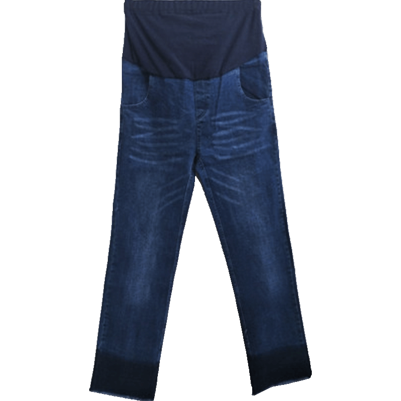 贝儿森孕妇秋装外穿直筒微喇牛仔裤 贝儿森孕妇直筒裤