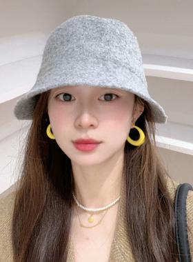 秋冬羊毛呢保暖显脸小渔夫帽女