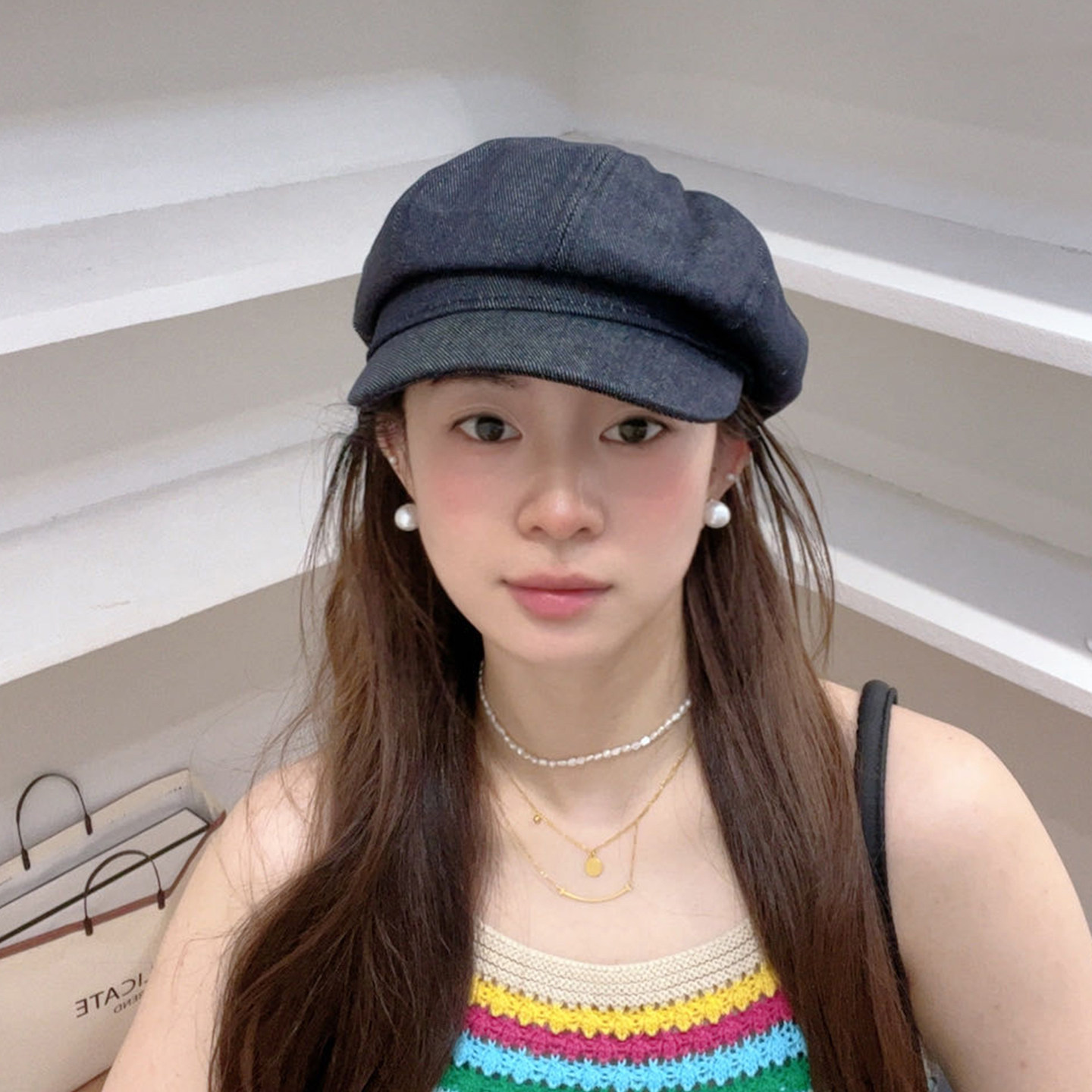 韩货复古牛仔八角帽女四季百搭显脸小报童鸭舌帽休闲气质画家帽子,淘宝优惠券,粉丝福利购,淘宝优惠卷