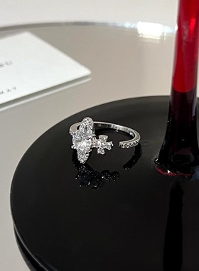 甜酷星球戒指女土星个性时尚百搭气质S925镀银开口指环ins食指戒