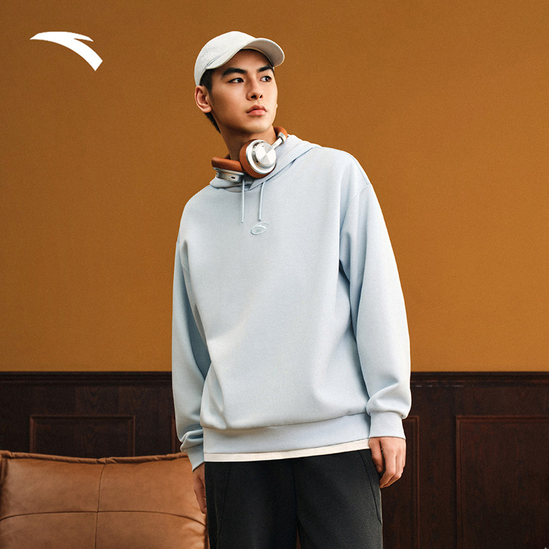 安踏卫衣男女同款2025冬季新款保暖防风宽松运动上衣连帽套头衫男,淘宝优惠券,粉丝福利购,淘宝优惠卷