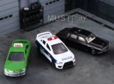Tomy Duomei CN-02 Такси 04 Полицейский автомобиль 11 Модель сплав с сплавом на сплаве с разрешением на кран-флаг 14 15