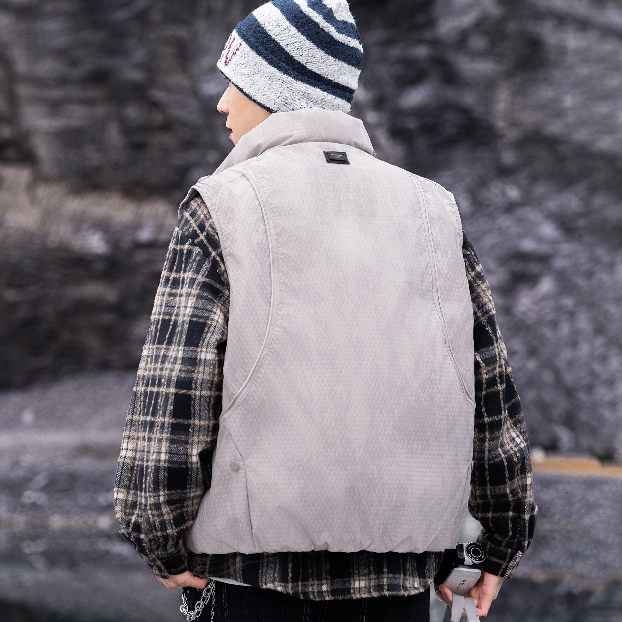 AOGZ工装立领羽绒马甲男女冬新款90鸭绒外穿保暖背心美式无袖外套,淘宝优惠券,粉丝福利购,淘宝优惠卷