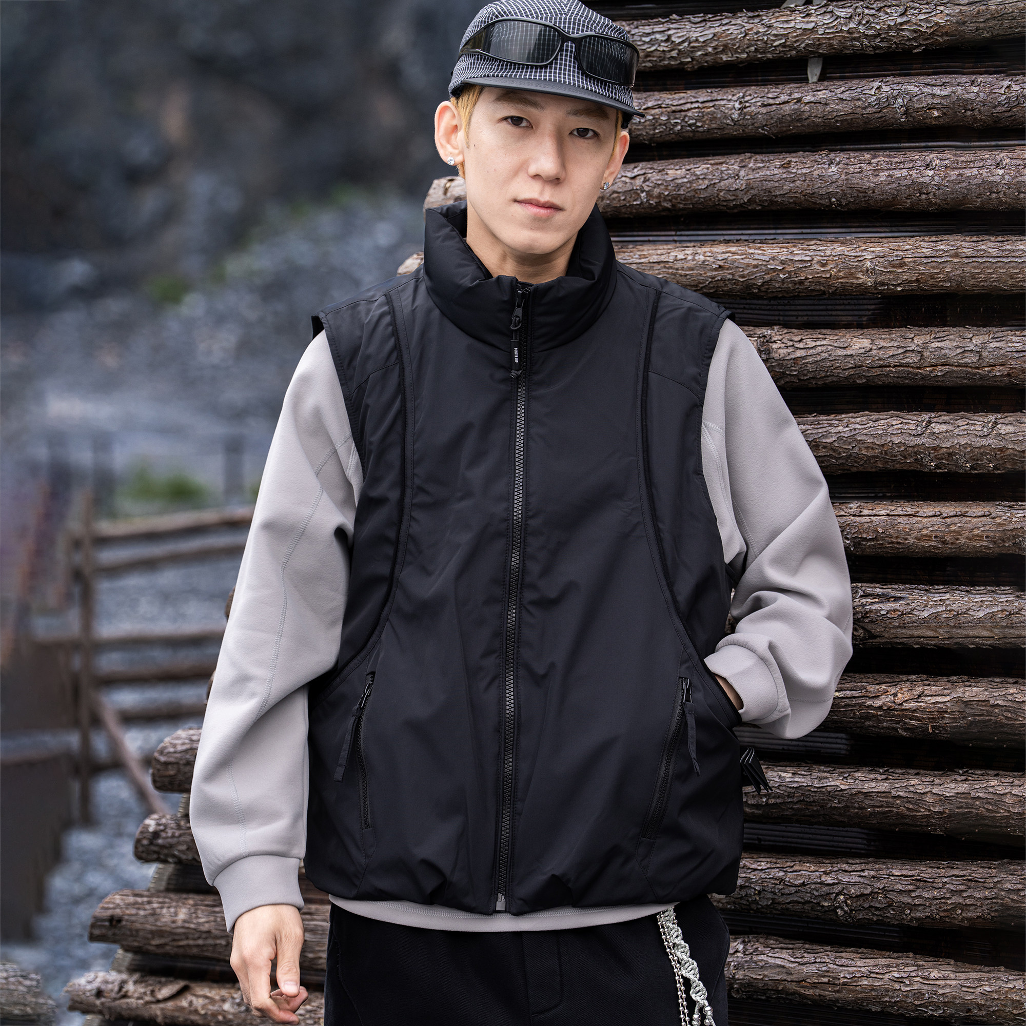 AOGZ工装立领羽绒马甲男女冬新款90鸭绒外穿保暖背心美式无袖外套,淘宝优惠券,粉丝福利购,淘宝优惠卷