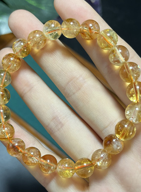 捡漏价8mm性价比高 巴西天然黄塔晶水晶Diy串珠饰品手链配珠