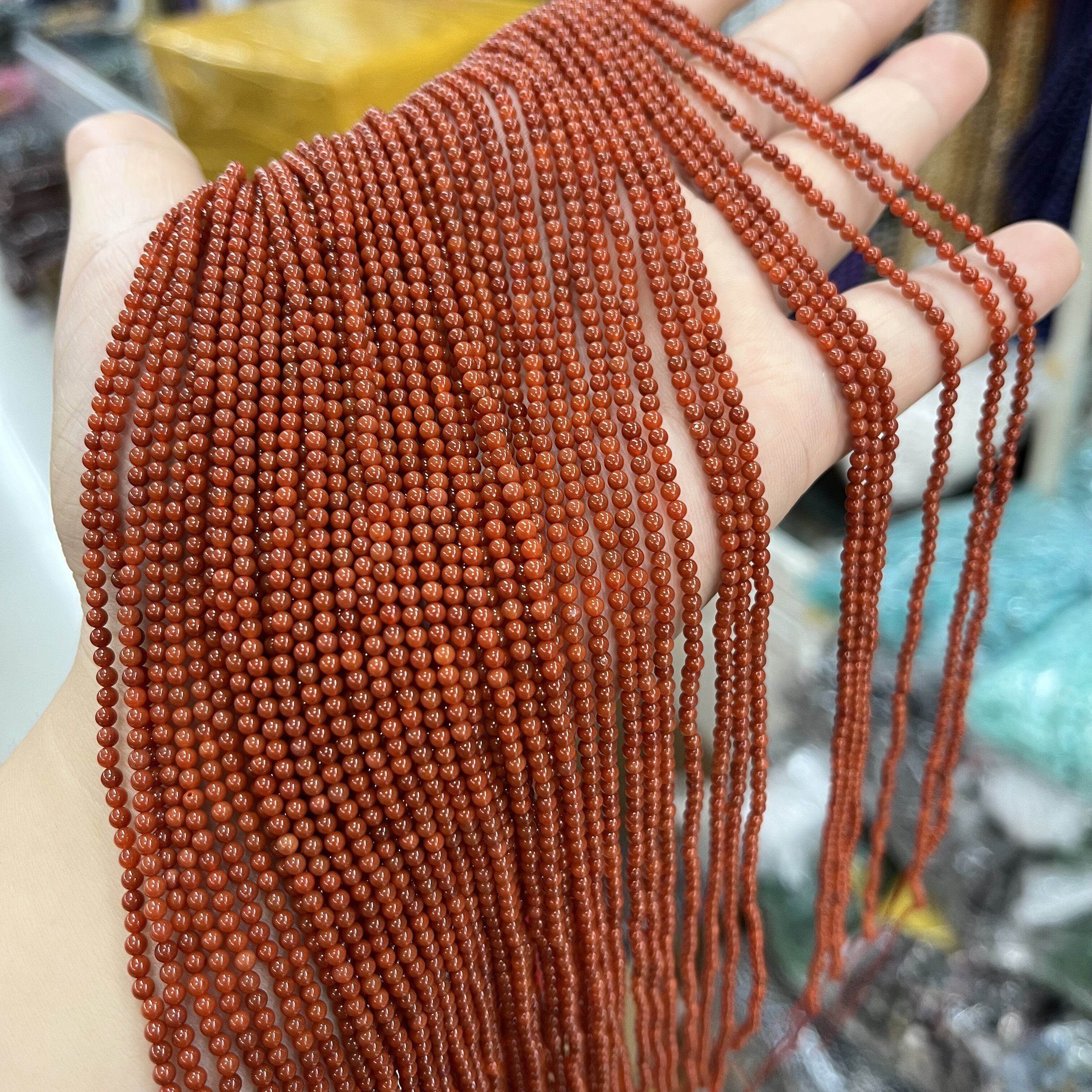 2mm天然保山满肉南红圆珠散珠好品质库存数量不多散珠配珠手工串,淘宝优惠券,粉丝福利购,淘宝优惠卷