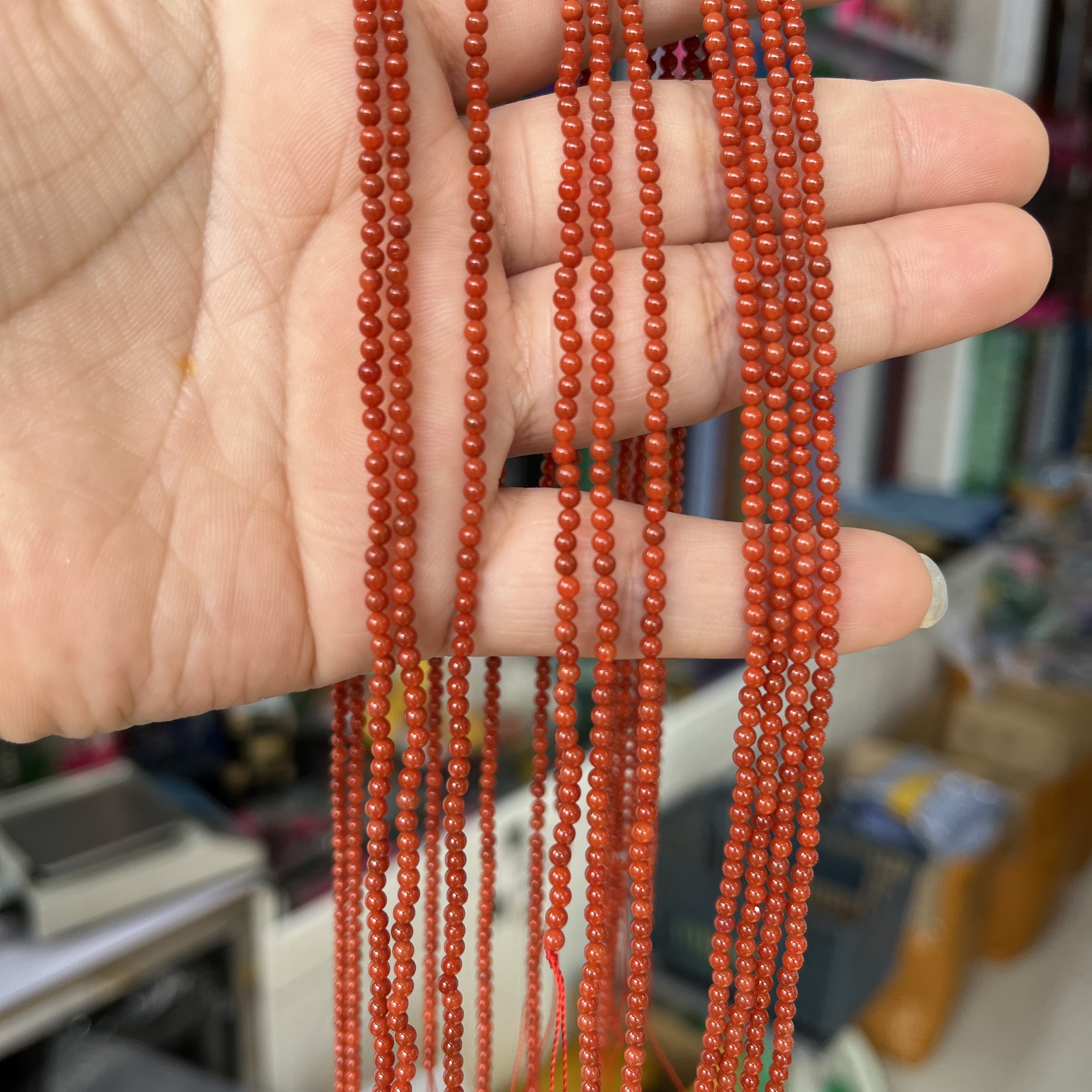 2mm天然保山满肉南红圆珠散珠好品质库存数量不多散珠配珠手工串,淘宝优惠券,粉丝福利购,淘宝优惠卷