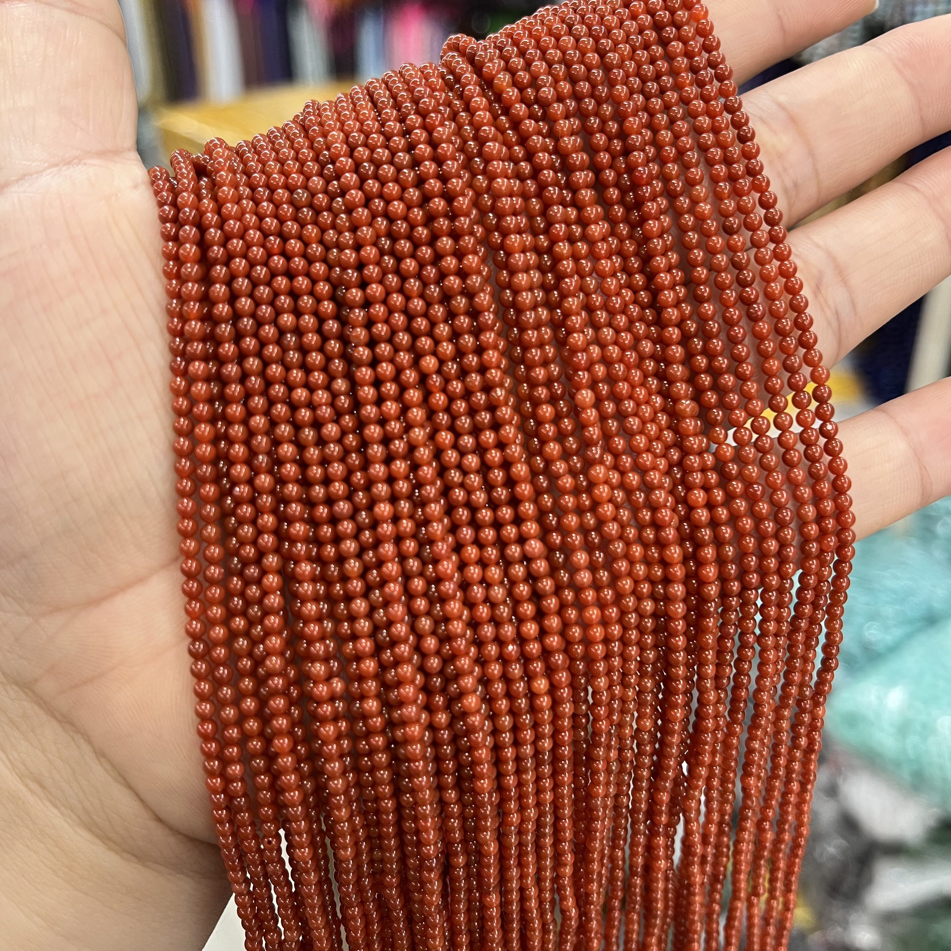 2mm天然保山满肉南红圆珠散珠好品质库存数量不多散珠配珠手工串,淘宝优惠券,粉丝福利购,淘宝优惠卷