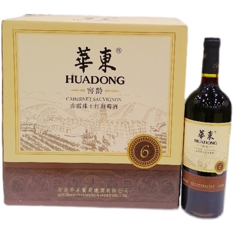 青岛华东葡萄酒莎达妮干白赤霞珠干红窖龄6年750ml/瓶-图3