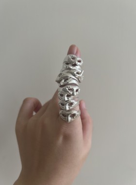 MINIBLOOM纯银小众手作戒指开口