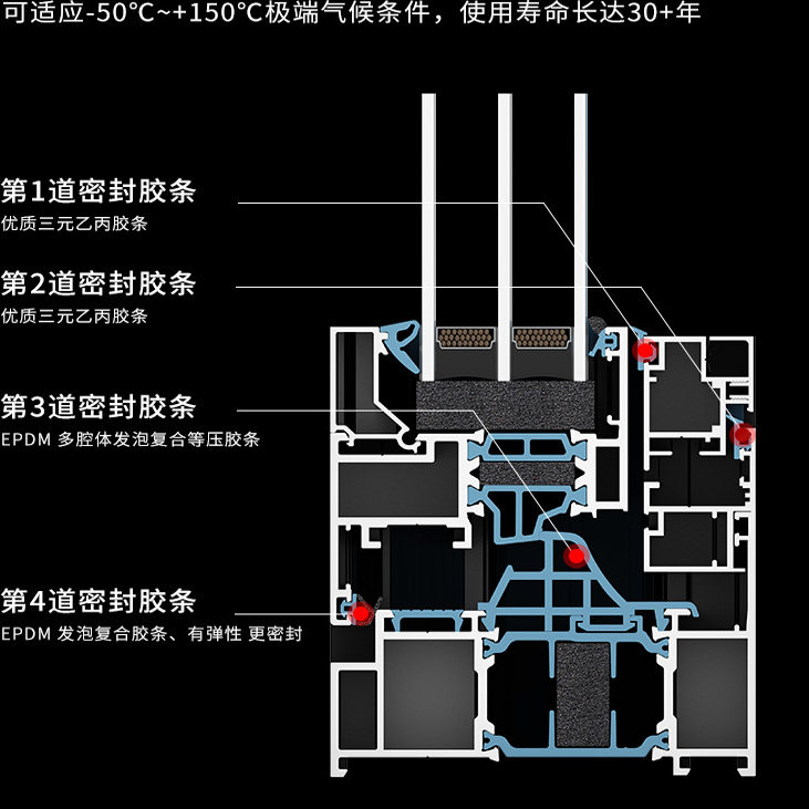 济南断桥铝平开内倒系统门窗封阳台80三层隔音玻璃落地窗户阳光房,淘宝优惠券,粉丝福利购,淘宝优惠卷
