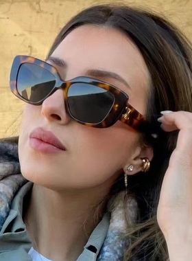 吉娜 申敏儿 蔡文静同款墨镜女高级感显脸小宽腿太阳眼镜挡眼角纹