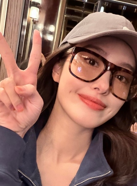 显脸小 杨采钰同款大框太阳眼镜女透明色素颜防紫外线墨镜SL558