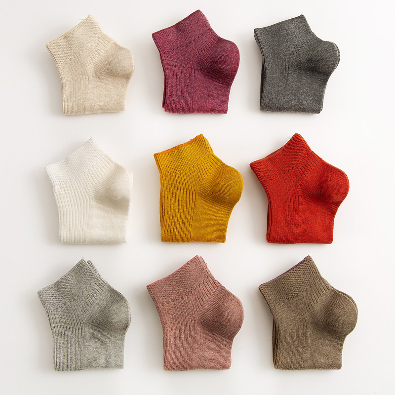 日系白黑色浅口低帮薄棉子女潮船袜 花缘圆短袜/打底袜/丝袜/美腿袜