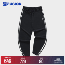 FILA FUSION Filophone Knitted Trousers Male 2024 Spring new side Collision Salad Chain Pure Cotton Pants