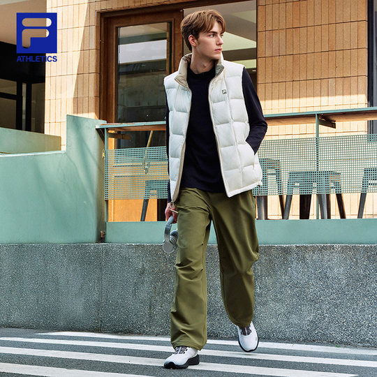 FILA reversible down vest for men to keep warm