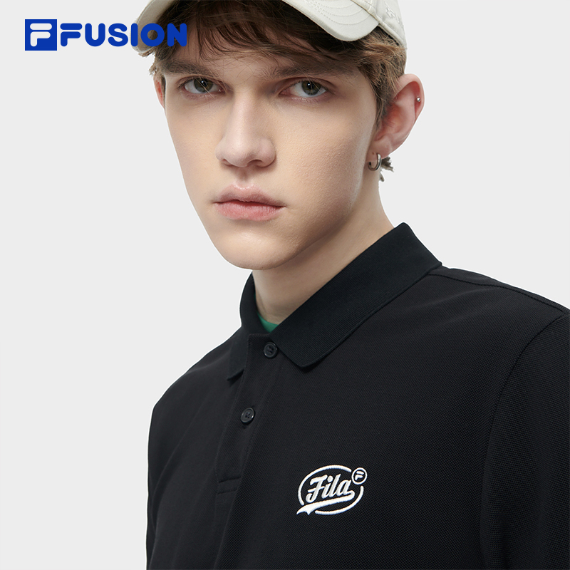 FILA FUSION斐乐潮牌翻领短袖POLO衫男2024夏新款运动纯棉透气T恤