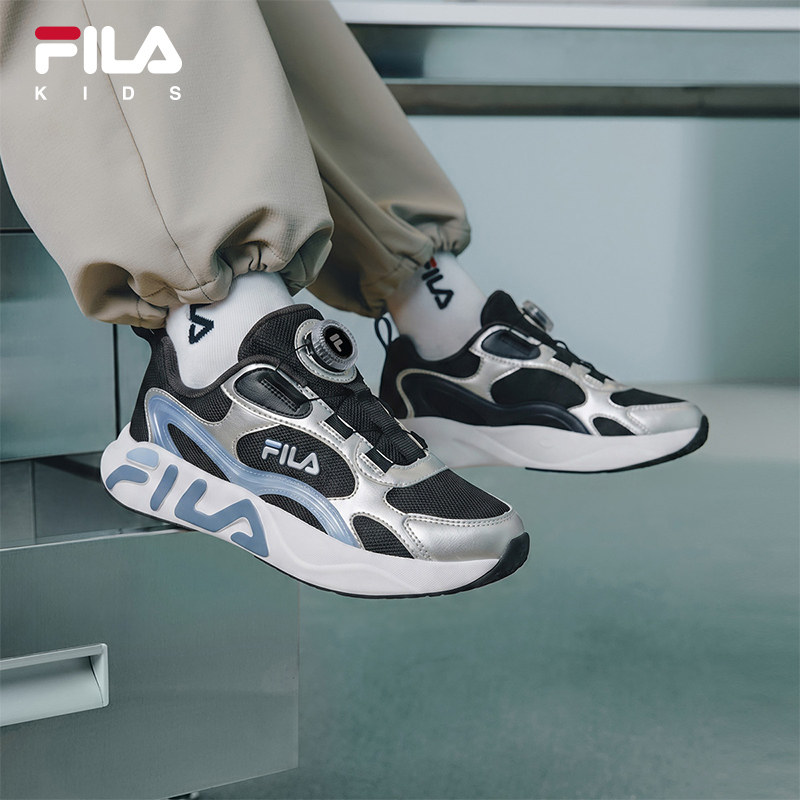 流星|FILA KIDS斐乐童鞋儿童跑鞋秋季新款男中大童旋钮缓震运动鞋 动儿实拍商品图