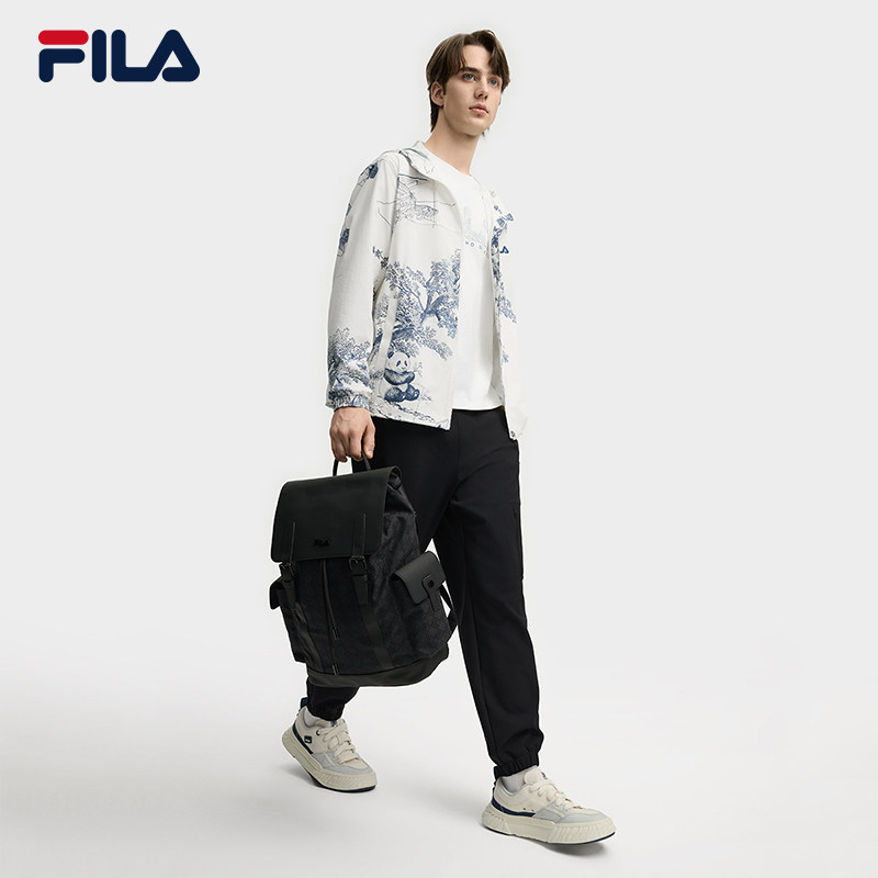 FILA 斐乐官方男士梭织外套2025秋新款时尚宽松熊猫印花连帽上衣,淘宝优惠券,粉丝福利购,淘宝优惠卷