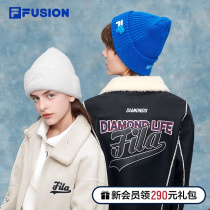 FILA FUSION Fairtide Cards Lovers Fashion Knit Hat Warm Hat 2023 Winter New Hair Line Hat