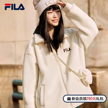 (Yang Power Referral) FILA Fieroy lovers imitation lamb velvet jacket for men and women autumn and winter warm rocking down jackets