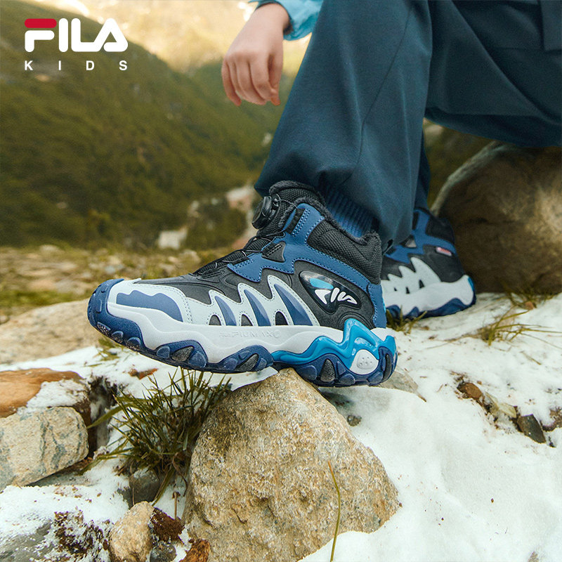 FILA KIDS斐乐童鞋儿童户外鞋2025冬新款男女大童加绒保暖运动鞋,淘宝优惠券,粉丝福利购,淘宝优惠卷