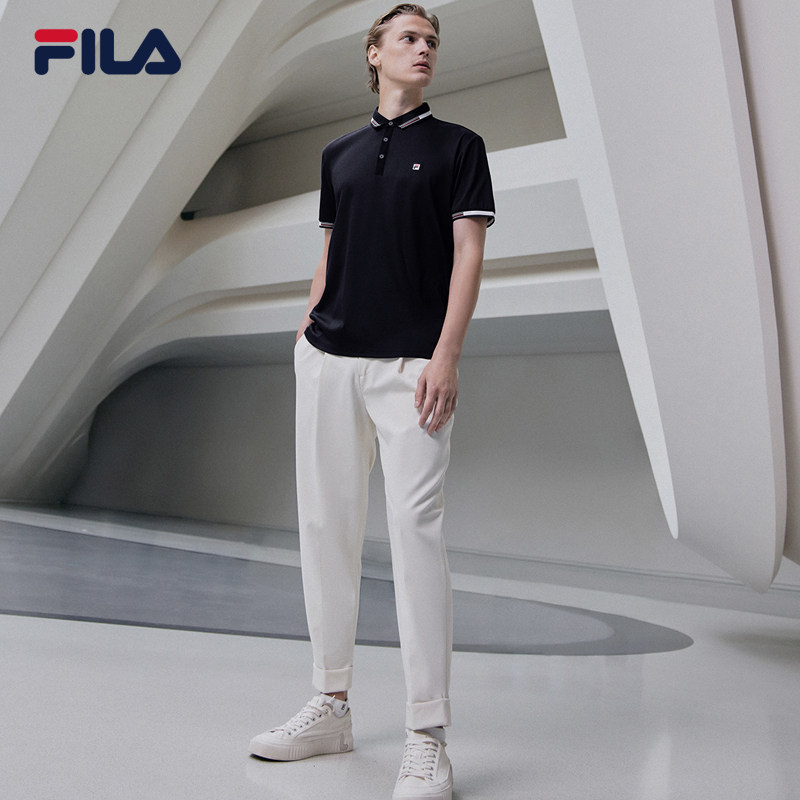 fila官方男子短袖polo衫夏季男液氨 FILA运动POLO衫