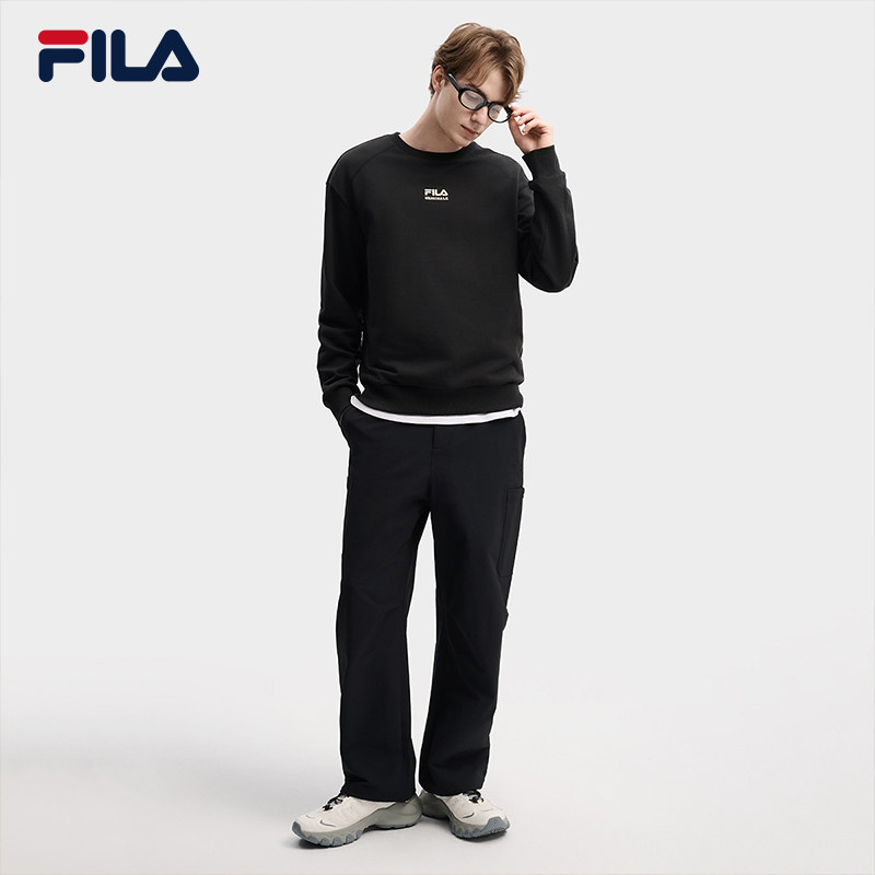 FILA斐乐官方男士梭织长裤2026春季新款休闲加绒直筒运动工装裤,淘宝优惠券,粉丝福利购,淘宝优惠卷