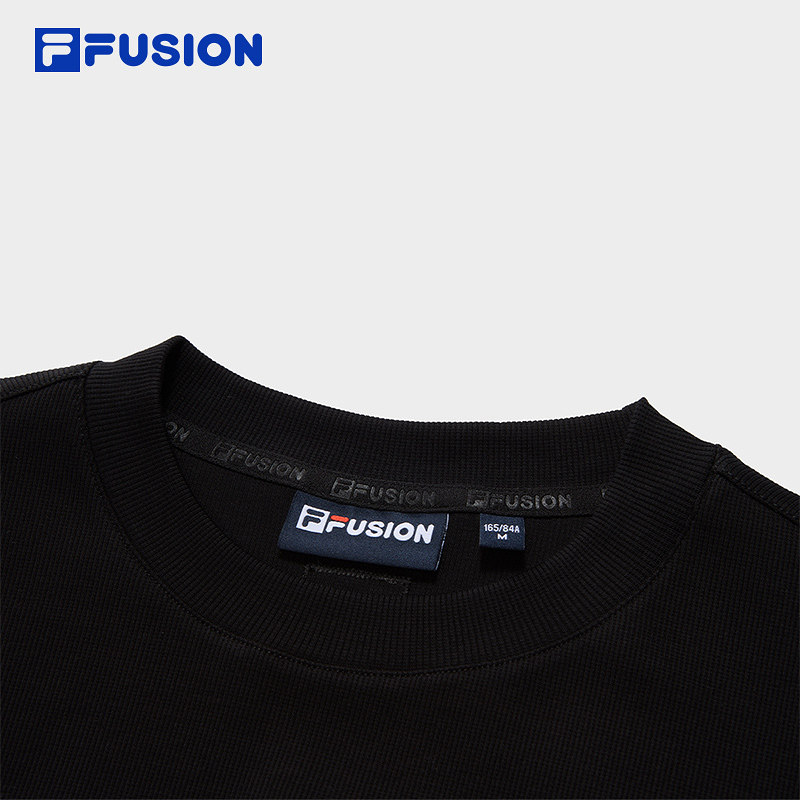 FILA FUSION斐乐潮牌女子针织长袖衫2025冬季新款时尚休闲修身长T,淘宝优惠券,粉丝福利购,淘宝优惠卷