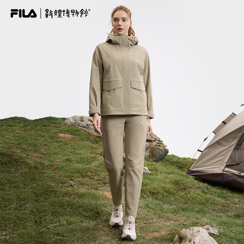 FILA｜敦煌博物馆联名斐乐官方女梭织外套25春新户外运动连帽上衣