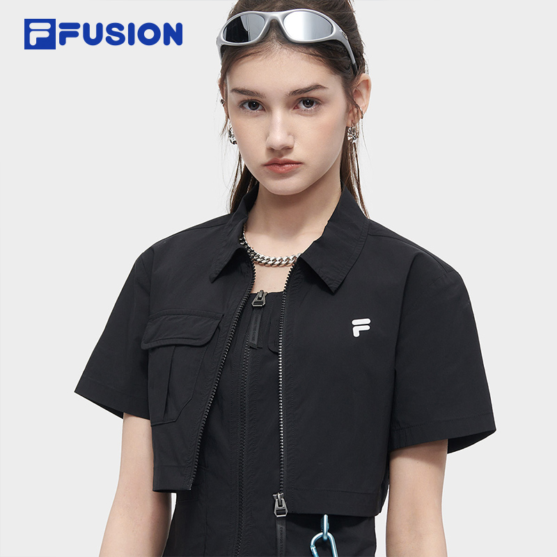 欧阳娜娜同款 FILA FUSION斐乐潮牌连衣裙两件套2024夏新款新机服 - 图3