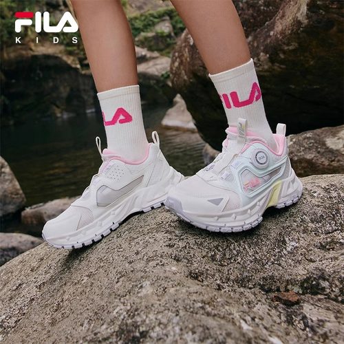 FILA KIDS斐乐童鞋儿童登山鞋2024夏新款男女大童纽扣透气运动鞋-图0