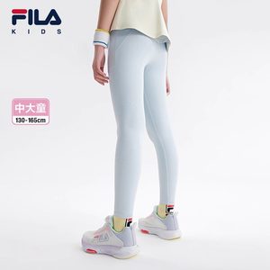 FILA KIDS斐乐童装女童长裤2024夏季新款儿童运动打底休闲紧身裤