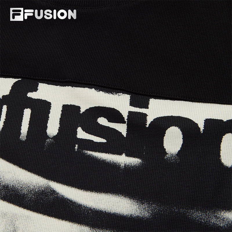 FILA FUSION斐乐潮牌女子针织长袖衫2025冬季新款时尚休闲修身长T,淘宝优惠券,粉丝福利购,淘宝优惠卷