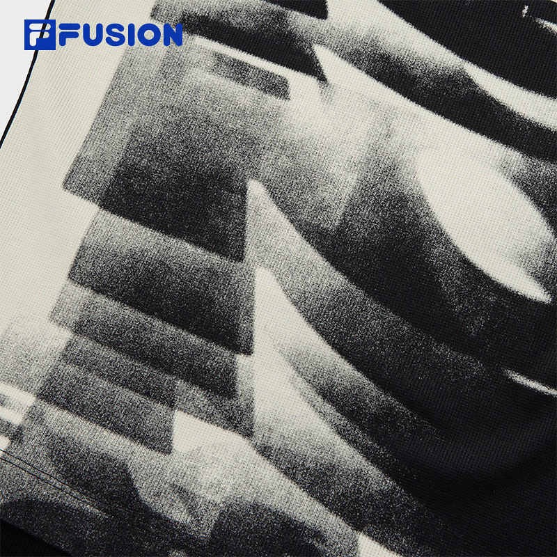 FILA FUSION斐乐潮牌女子针织长袖衫2025冬季新款时尚休闲修身长T,淘宝优惠券,粉丝福利购,淘宝优惠卷