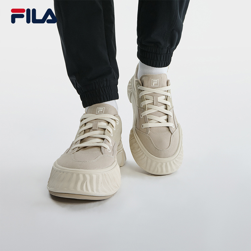 FILA 斐乐官方FOSSO女鞋帆布鞋面包鞋休闲鞋川行运动鞋小白鞋男鞋 - 图3