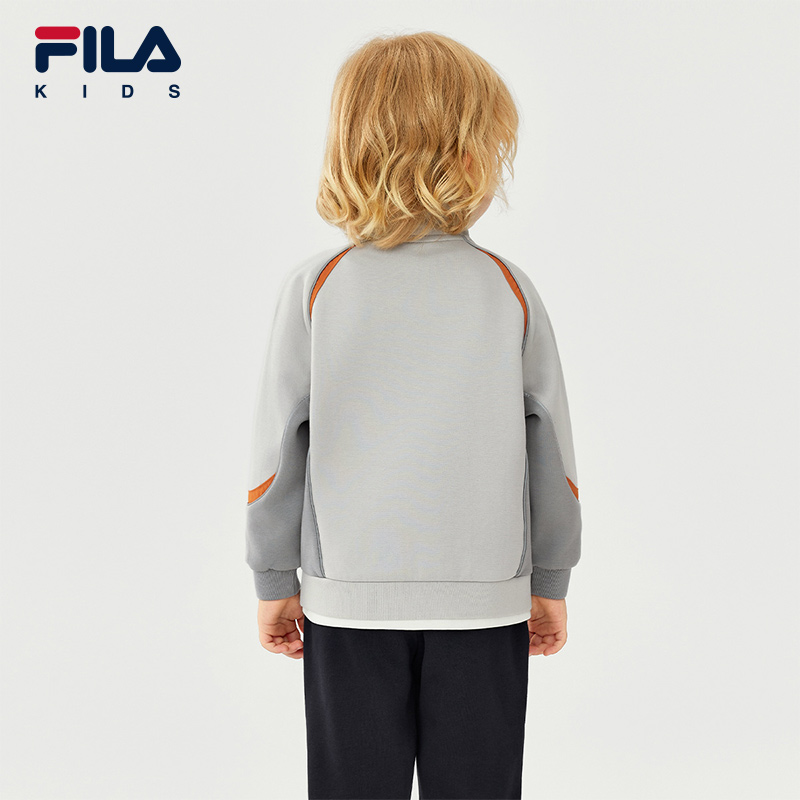 FILA KIDS斐乐童装男小童外套2025冬季新款儿童针织宽松长袖上衣 - 图0