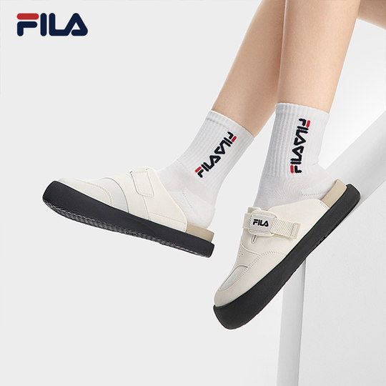 舒迈拖鞋|FILA斐乐勃肯鞋女鞋拖鞋2025新款鞋子一脚蹬半拖鞋外穿